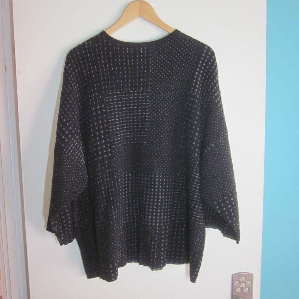 Pure Jill Oversized Black Pullover Sweater Size M / L Black Cotton Sweatshirt